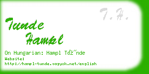 tunde hampl business card